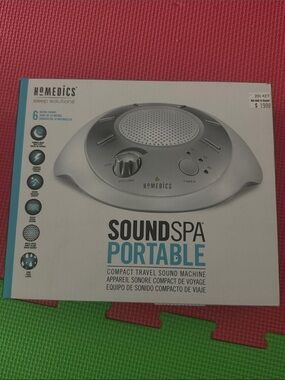 Homedics SoundSpa Portable Travel Sound Machine - Silver & Teal Accents